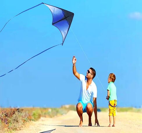 Delta Kite for Kids & Kites for Adults Easy to Fly, Beach Kite, Kids Kite for Beginner, Single Line Kite with 300ft Line for Beach Trip in Saudi Arabia