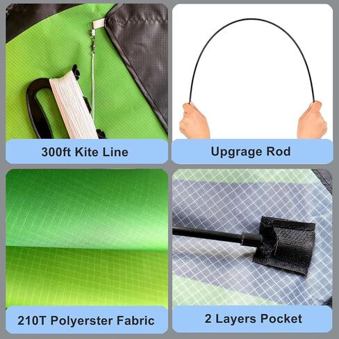 Delta Kite for Kids & Kites for Adults Easy to Fly, Beach Kite, Kids Kite for Beginner, Single Line Kite with 300ft Line for Beach Trip in Saudi Arabia