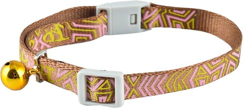 Jeffers Pet Cat Collar with Bell – Durable Breakaway Plastic Buckle Safety Collar for Kittens & Adult Cats, Adjustable Single Ply Nylon, Indoor & Outdoor Use – Argyle Pattern, Blue in Saudi Arabia