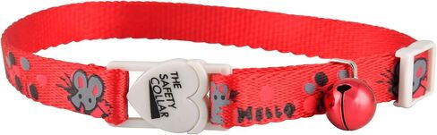 Jeffers Pet Cat Collar with Bell – Durable Breakaway Plastic Buckle Safety Collar for Kittens & Adult Cats, Adjustable Single Ply Nylon, Indoor & Outdoor Use – Argyle Pattern, Blue in Saudi Arabia
