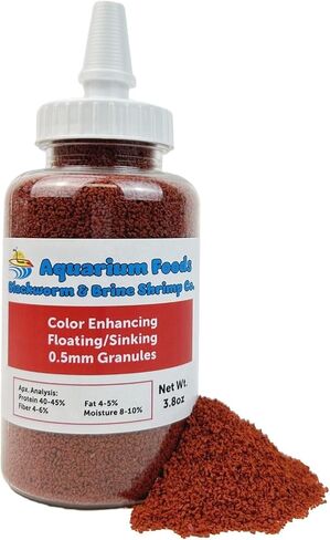 Aquatic Foods Inc. Community Fish Granules 0.5mm High Protein Floating/Sinking Color Enhancing Granules for Freshwater Fish, Marine Fish, Baby Pond Fish…1.8oz Squeeze Bottle in Saudi Arabia