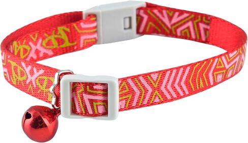 Jeffers Pet Cat Collar with Bell – Durable Breakaway Plastic Buckle Safety Collar for Kittens & Adult Cats, Adjustable Single Ply Nylon, Indoor & Outdoor Use – Argyle Pattern, Blue in Saudi Arabia