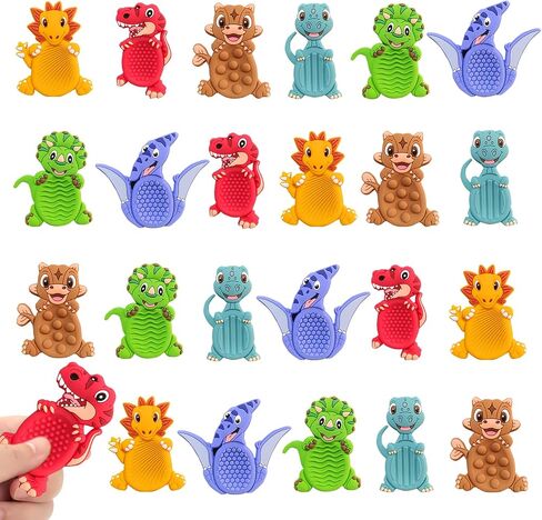 6pack Dinosaur Sensory Toys for Kids ، Soft Dino محكم لأطفال التوحد التهدئة ، وألعاب التوتر للطلاب في الفصل الدراسي يجب أن يثني على القلق أساسيات السفر in Kuwait