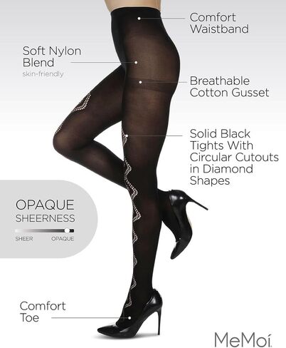 MeMoi Chic Drop Fashion Opaque Tights in Saudi Arabia