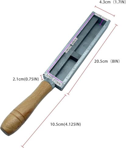 4-Inch Cast Iron Gold Melting Mold - Single-Piece Construction with Wood Handle, Heavy Duty Metal Casting Tool for Jewelry/Silver/Copper Smelting (4IN) in Saudi Arabia