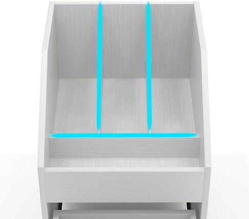 Mobile File Cabinet with Lock,Under Desk Rolling File Cabinets for Home Office,Wood Filing Cabinet (White) in Saudi Arabia