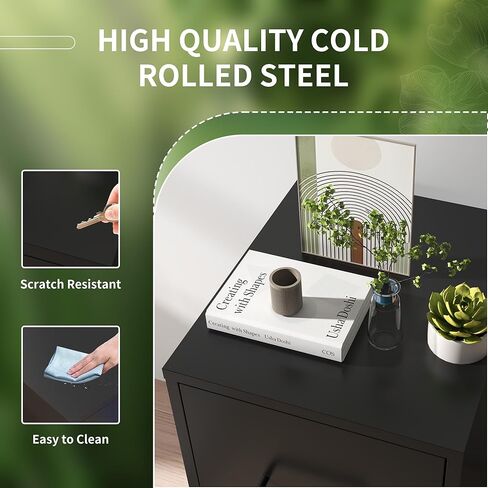 4 خزانة ملفات درج ، خزائن ملفات عمودية معدنية لمكتب منزلي ، خزانة تخزين الصلب لتعليق ملفات حجم الحرف ، التجميع المطلوبة (أبيض) in Kuwait