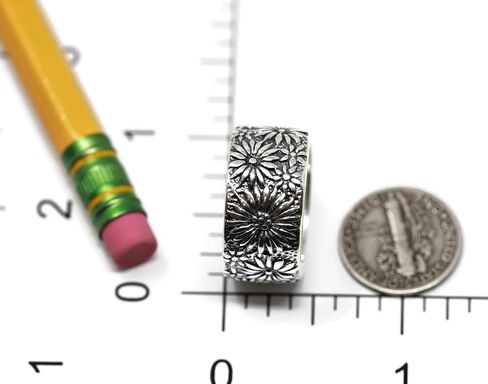 Salish Sea Inspirations 925 Sterling Silver Floral Pattern Band (Vine) in Kuwait