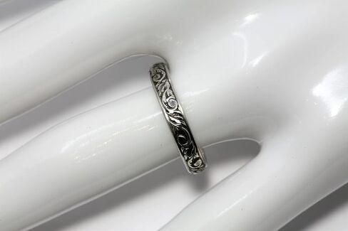 Salish Sea Inspirations 925 Sterling Silver Floral Pattern Band (Vine) in Saudi Arabia