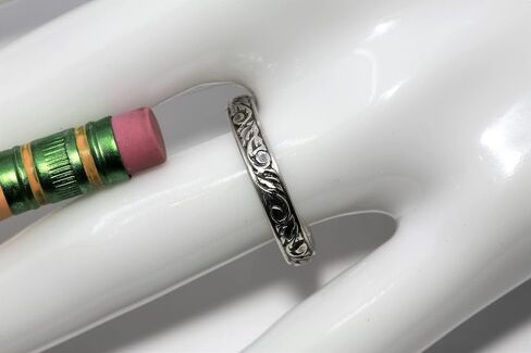 Salish Sea Inspirations 925 Sterling Silver Floral Pattern Band (Vine) in Saudi Arabia