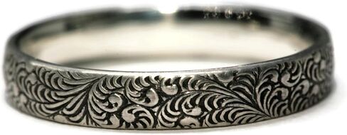 Salish Sea Inspirations 925 Sterling Silver Floral Pattern Band (Vine) in Saudi Arabia