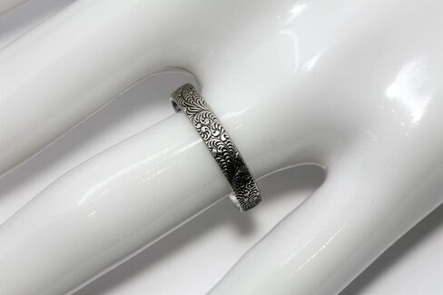 Salish Sea Inspirations 925 Sterling Silver Floral Pattern Band (Vine) in Saudi Arabia