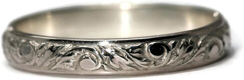 Salish Sea Inspirations 925 Sterling Silver Floral Pattern Band (Vine) in Saudi Arabia