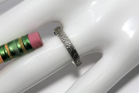 Salish Sea Inspirations 925 Sterling Silver Floral Pattern Band (Vine) in Saudi Arabia