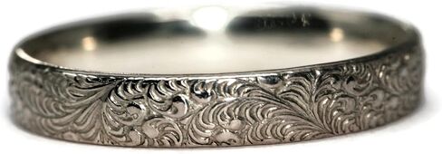 Salish Sea Inspirations 925 Sterling Silver Floral Pattern Band (Vine) in Saudi Arabia
