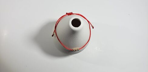 14K حبات ذهبية صلبة Red Kabbalah التبتية السلسلة البوذية القابلة للتعديل الصداقة قوة الحب والتوفيق يحميك من الطاقة الضارة والسلبية in Saudi Arabia