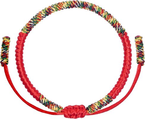 Red String Bracelet for Men and Women - Tibetan Buddhist Handmade Lucky Rope Knots Bracelet - Positive Energy & Protection Red String Bracelet for Couples, Friendship Gift Box (Medium, Color 1) in Saudi Arabia