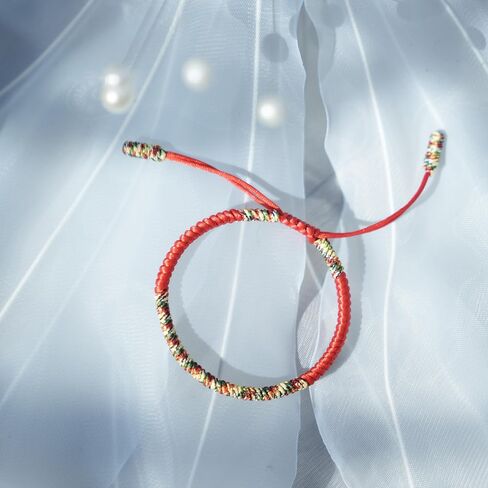 Red String Bracelet for Men and Women - Tibetan Buddhist Handmade Lucky Rope Knots Bracelet - Positive Energy & Protection Red String Bracelet for Couples, Friendship Gift Box (Medium, Color 1) in Saudi Arabia