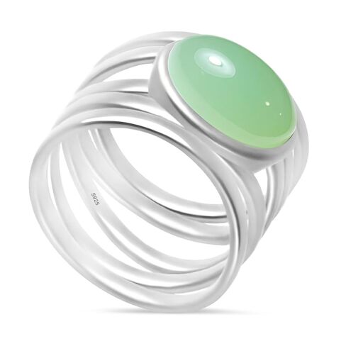 حلقة فرقة عريضة الحجر البيضاوي الطبيعية ، والفضة الفضية الجنيه الفضية المتعددة الكريستال الكوارتز الأحجار الكبرى مكتنزة الكاملة إصبع الإبهام المجوهرات الدائري للنساء لها (A06_Pink Jade ، 8) in Kuwait