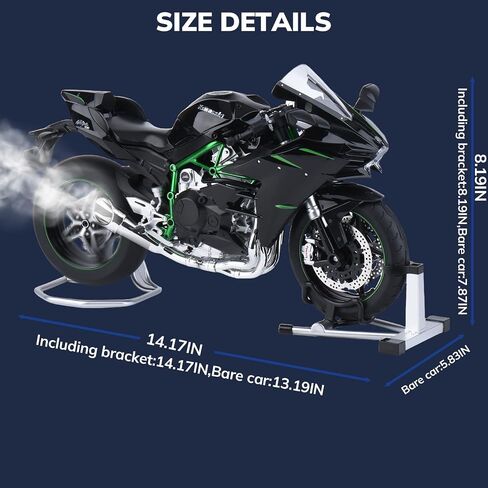 1/6 مقياس دراجة نارية متوافقة مع Kawasaki Ninja H2 طراز الدراجات النارية طراز Die Mast Metal Racing Motorcycles Model ل Kawasaki H2 طراز الدراجات النارية رذاذ الدراجات النارية in Kuwait