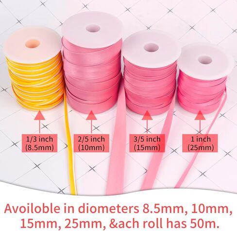 LEREATI Satin Bias Tape Double Fold 1 Inch x 55 Yards, Bias Tape for Sewing, Polyester Quilt Binding Tape, Piping Trim Fabric Tape for Hemming, Seaming, DIY Crafts (Deep Purple) in Kuwait