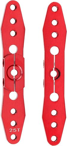 3 Pcs Aluminum RC Clamping 25T Servo Horn Double Arm Steering Arms Compatible for Futaba Axial Savox Xcore MG995 MG996R MG946R Power HD HSP Servos Motor 1/8 1/10 RC Car Upgrades (Red) in Saudi Arabia