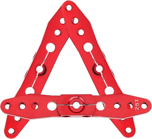3 Pcs Aluminum RC Clamping 25T Servo Horn Double Arm Steering Arms Compatible for Futaba Axial Savox Xcore MG995 MG996R MG946R Power HD HSP Servos Motor 1/8 1/10 RC Car Upgrades (Red) in Saudi Arabia