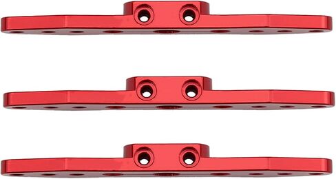 3 Pcs Aluminum RC Clamping 25T Servo Horn Double Arm Steering Arms Compatible for Futaba Axial Savox Xcore MG995 MG996R MG946R Power HD HSP Servos Motor 1/8 1/10 RC Car Upgrades (Red) in Saudi Arabia