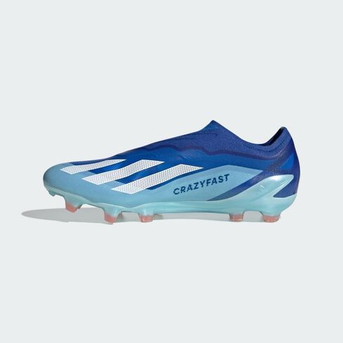 حذاء كرة قدم adidas x Crazyfast.1 بدون رباط للأرضيات الصلبة للبالغين باللون الأبيض السحابي in Saudi Arabia