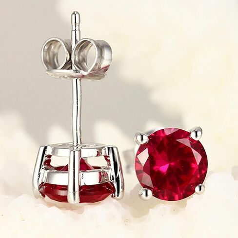 Navachi 925 Sterling Silver 18k White Gold Plated 2.0ct Oval Emerald Az9701e Stud Earrings in Kuwait