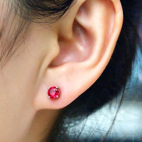 Navachi 925 Sterling Silver 18k White Gold Plated 2.0ct Oval Emerald Az9701e Stud Earrings in Kuwait