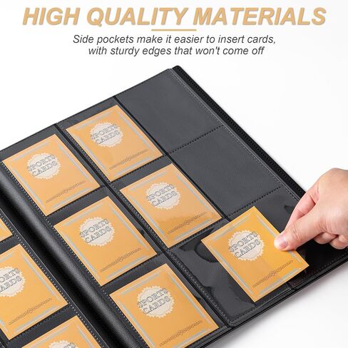 Card Binder 9 Pocket Storage 360 Card Binder,Trading Card Binder Senior and Sturdy Side-Loading Album,Intended For YuGiOh,MTG, TCG,Game Cards & Baseball Card Binde,(Black) in Saudi Arabia