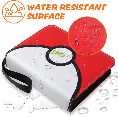 رابط بطاقات 4 جيب ، حامل بطاقات تداول 400 بطاقة مع 50 أكمام قابلة للإزالة ، ألبوم سحاب كبير مقاوم للماء لهواة جمع العملات ، كتاب بطاقة الائتمان المحمولة-كتاب ريد in Kuwait