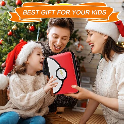 رابط بطاقات 4 جيب ، حامل بطاقات تداول 400 بطاقة مع 50 أكمام قابلة للإزالة ، ألبوم سحاب كبير مقاوم للماء لهواة جمع العملات ، كتاب بطاقة الائتمان المحمولة-كتاب ريد in Kuwait