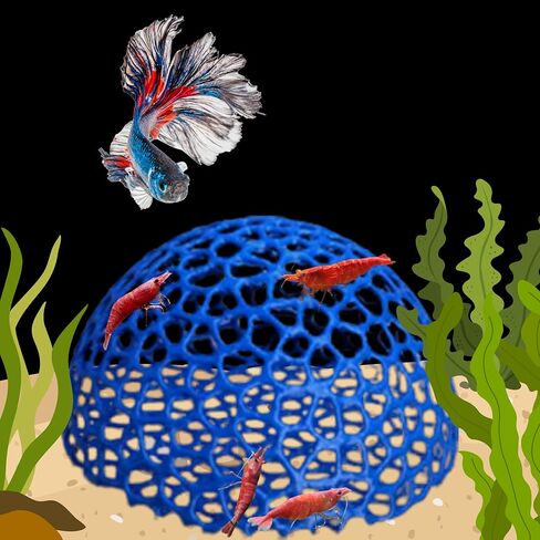 Aquarium Shrimp Cave Hideout, Shrimps Hides, Shrimp Tunnel Aquarium Cave, Shrimps Shelter and Breeding Supplies, Fish Tank Decorations, Betta Fish Tank Accessories (Hollow) in Saudi Arabia