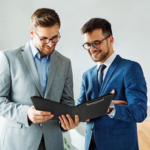موثق منظم محفظة Padfolio مع محفظة جلدية سستة مع 3 رابط رنين و 5 صفحات مقسم للمجلدات للجهاز اللوحي والسيرة الذاتية والوثائق وبطاقات العمل (الوردي) in Saudi Arabia