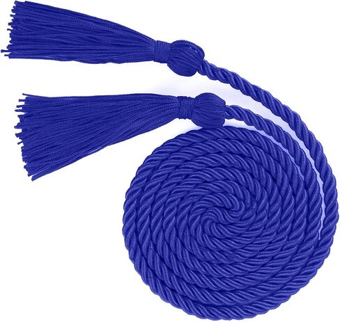 Graduation Cords, Cords for Graduation 2025, Red Blue and White Graduation Honor Cord 68 Inch Rayon Braided Cord, Honor Ropes with Tassels for 2025 Graduation Decorations for Students Master Doctoral in Saudi Arabia
