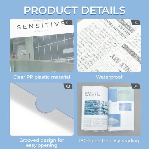 M&G 10 Pack Report Covers with Sliding Bar, 15mm Clear Report Covers for A4 and Letter Size Paper, 8.7 x 12.2 inch,110 Sheet Presentation Folders in Saudi Arabia
