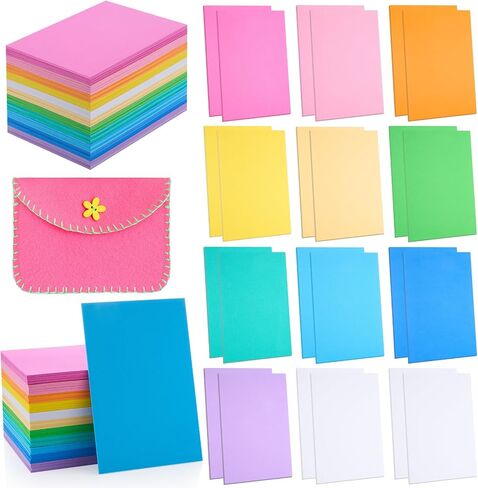 TERELA 24 PCS 3 MM تطريز الرغوة 6 "× 9" Foam Foam Linds Eva Craft Foam Sheets for 3D Embroidery Arts and Mants ، تطريز الآلة ، مشاريع DIY ، الخياطة ، الوسائد ، الأكياس (لون جديد) in Kuwait