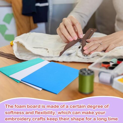 TERELA 24 PCS 3 MM تطريز الرغوة 6 "× 9" Foam Foam Linds Eva Craft Foam Sheets for 3D Embroidery Arts and Mants ، تطريز الآلة ، مشاريع DIY ، الخياطة ، الوسائد ، الأكياس (لون جديد) in Kuwait