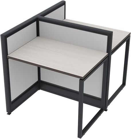 2 شخص الاتصال مركز المقصورة | محطة عمل مكتب صغيرة | 2x3x39 "H Study Station | مكتبة مكتب مقسم للمكتبة | لوحة الخصوصية الحديثة | مثالية للمكاتب والمكتبات وغرف الدراسة | البلوط الأسود in Kuwait