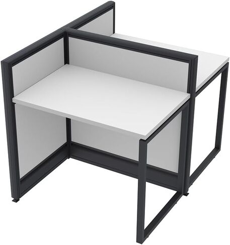 2 شخص الاتصال مركز المقصورة | محطة عمل مكتب صغيرة | 2x3x39 "H Study Station | مكتبة مكتب مقسم للمكتبة | لوحة الخصوصية الحديثة | مثالية للمكاتب والمكتبات وغرف الدراسة | البلوط الأسود in Kuwait