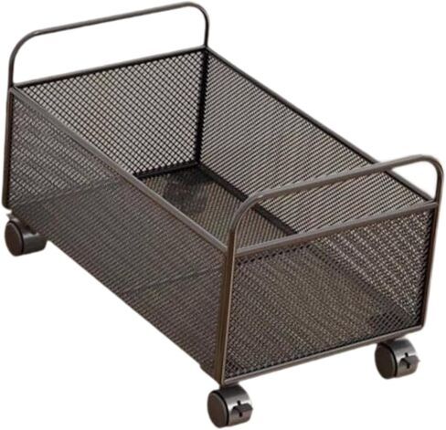 Fling File Cart Cart Organizer مع Wheels Mobile Bookshelf Mesh File Firce Carttor Mesh Storage Cart ، للمنزل ، 38x25x30cm in Kuwait