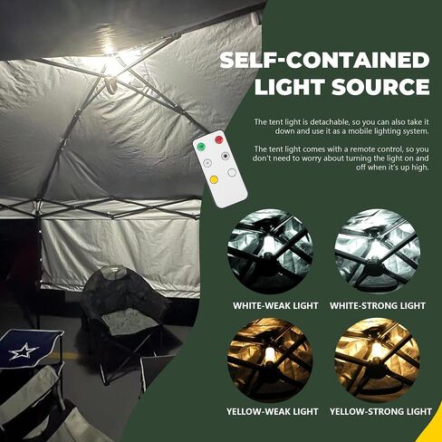 10x10 Pop Up Canopy Tent, Upgraded One-Push Tent Straight Leg Canopy, Outdoor Camping Tent, Cooking Canopy Tents with Wheeled Carry Case, 8 Spikes and 4 Ropes (Black 2.0, 10 Ft x 10 Ft) in Saudi Arabia