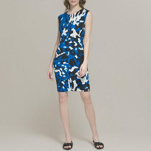 Calvin Klein Women's Knit Maxi Dress, Harbor Blue Multi, Medium in Saudi Arabia