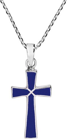 AeraVida Spiritual Minimalist Christian Cross Pink Mother of Pearl .925 Sterling Silver Pendant Necklace | Religous Necklace Jewelry for Women | Jewelry Gift in Saudi Arabia
