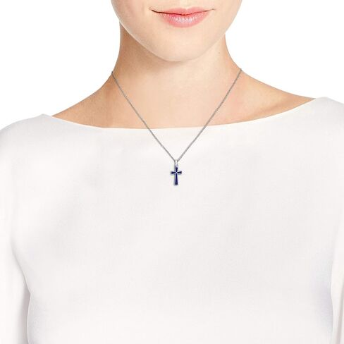 AeraVida Spiritual Minimalist Christian Cross Pink Mother of Pearl .925 Sterling Silver Pendant Necklace | Religous Necklace Jewelry for Women | Jewelry Gift in Saudi Arabia