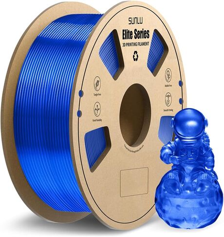 SUNLU Official Elite PETG Filament 1.75mm - 1kg(2.2lbs) Strong PETG 3D Printer Filament，1.75mm Dimensional Accuracy +/- 0.02mm, 320 Meters, PETG Grey in Kuwait