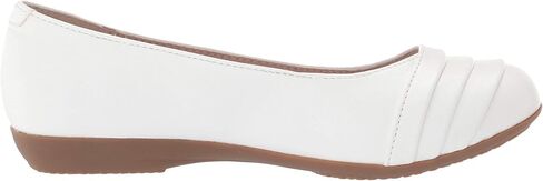 White Mountain Women's Clara Ballet Flat, Olive/Burnished/Smooth, 8.5 Wide in Saudi Arabia