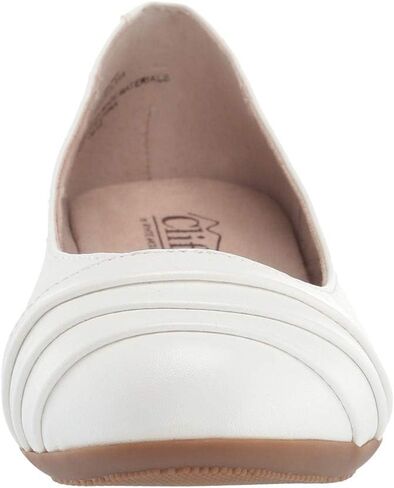 White Mountain Women's Clara Ballet Flat, Olive/Burnished/Smooth, 8.5 Wide in Saudi Arabia